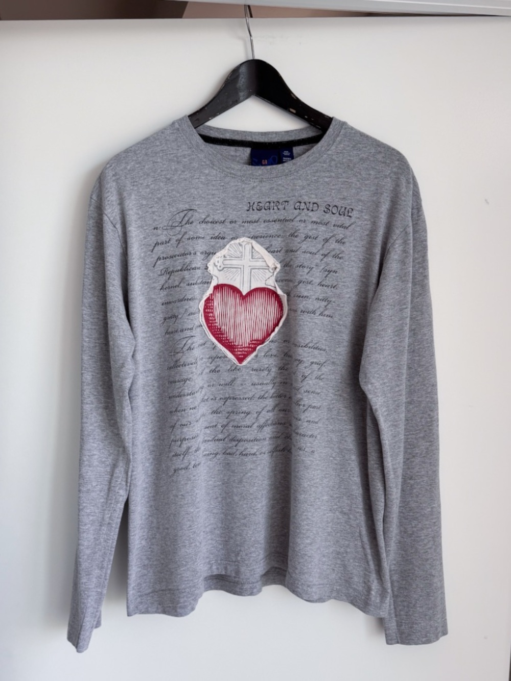 Vtg Triple Five Soul Long Sleeve Shirt Mens Large Heart & Soul Sacred Heart Y2K
